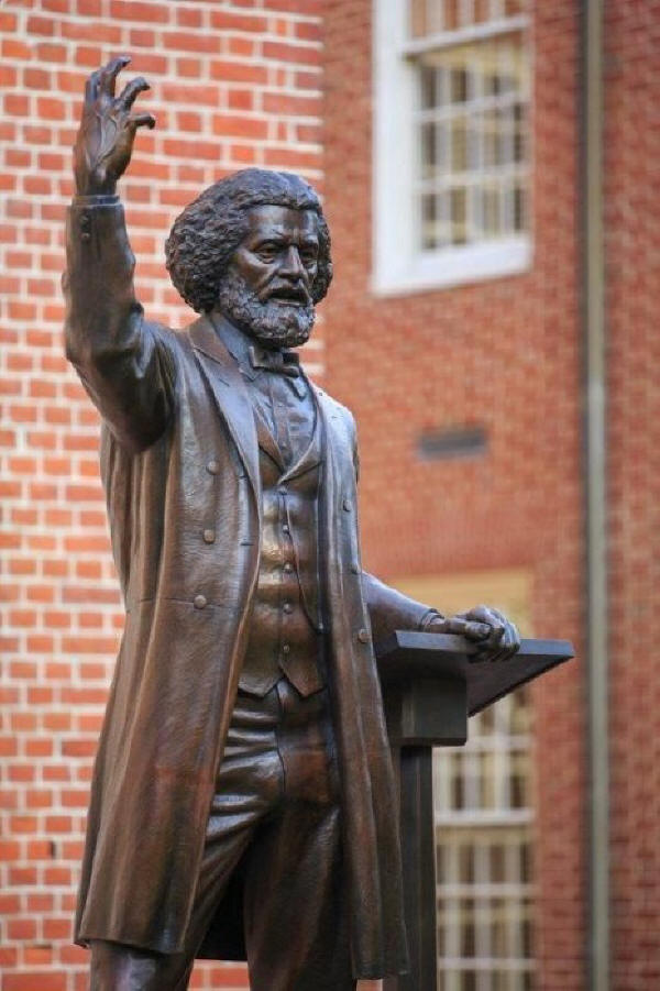 Talbot County, Maryland also is the birthplace of Frederick Douglas and they honor their native son with a fine art sculpture by Jay Hall Carpenter on the Talbot County Courthouse lawn in Easton.