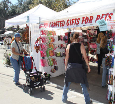 Tent selling dog merchanise at Micanopy Florda fall festival