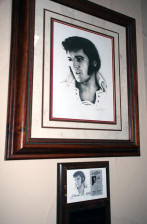 Elvis Presley portrait at Louisiana Hayride in Shreveport Boissier City Louisiana