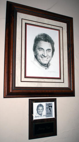 Johnny Cash portrait at Louisiana Hayride in Shreveport Boissier City Louisiana