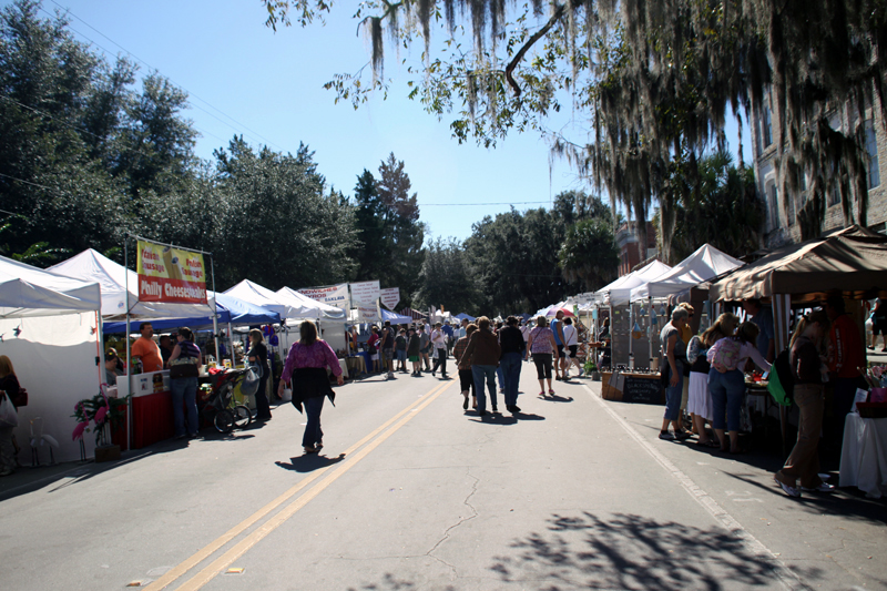 Main street Micanopy during the Fall Festival