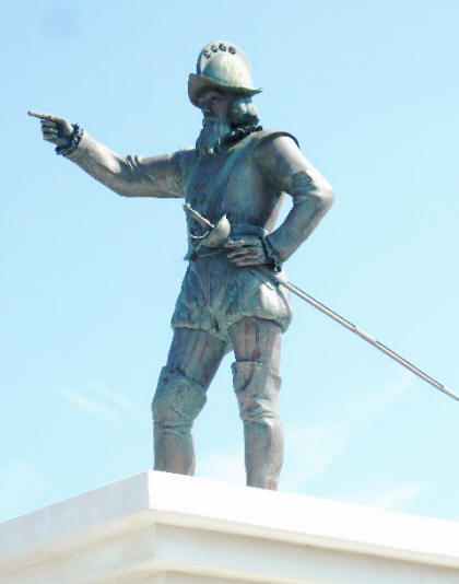 Stature of Ponce de Leon in St. Augustine, florida