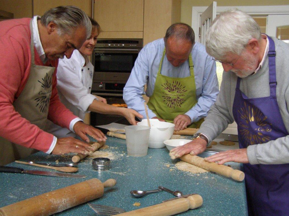 Participants in a cooking class in Edinburgh