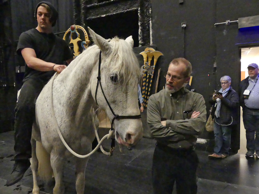 Horse actor and crew at Sight and Sound Theater in Branson