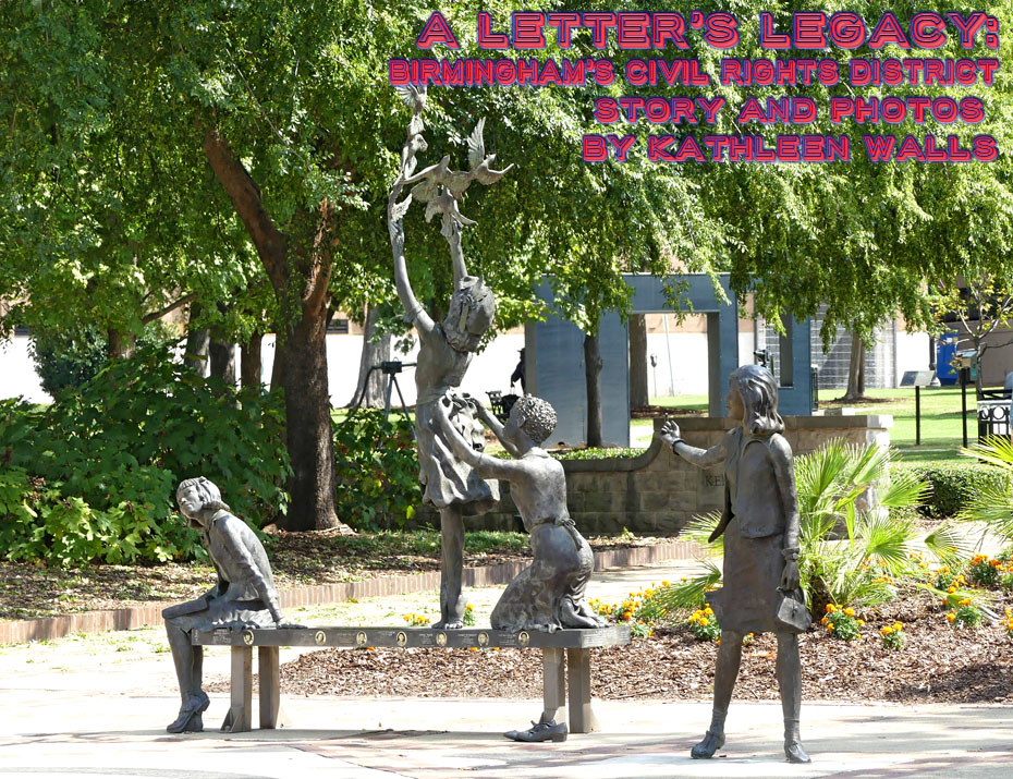 sculpture of murdered girls in Birmingham's Kelly Ingram park