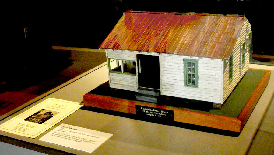 Model of  Clementine Hunter's house  at Northwest Louisiana History Museum 