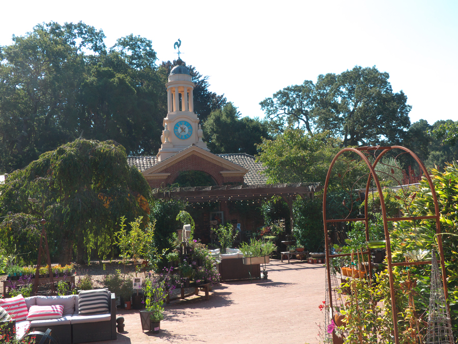 The garage withits clock tower at Filoli