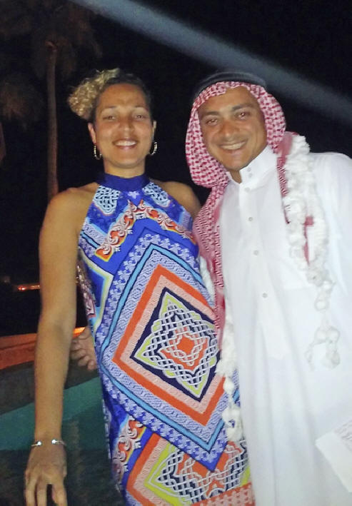Man and woman at  at Kempinsky Hotel Isthar by Dead Sea