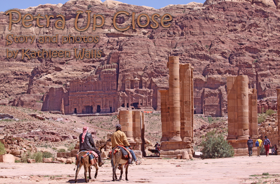 Petra with roman ampitheater in forground and tombs in background used as header 