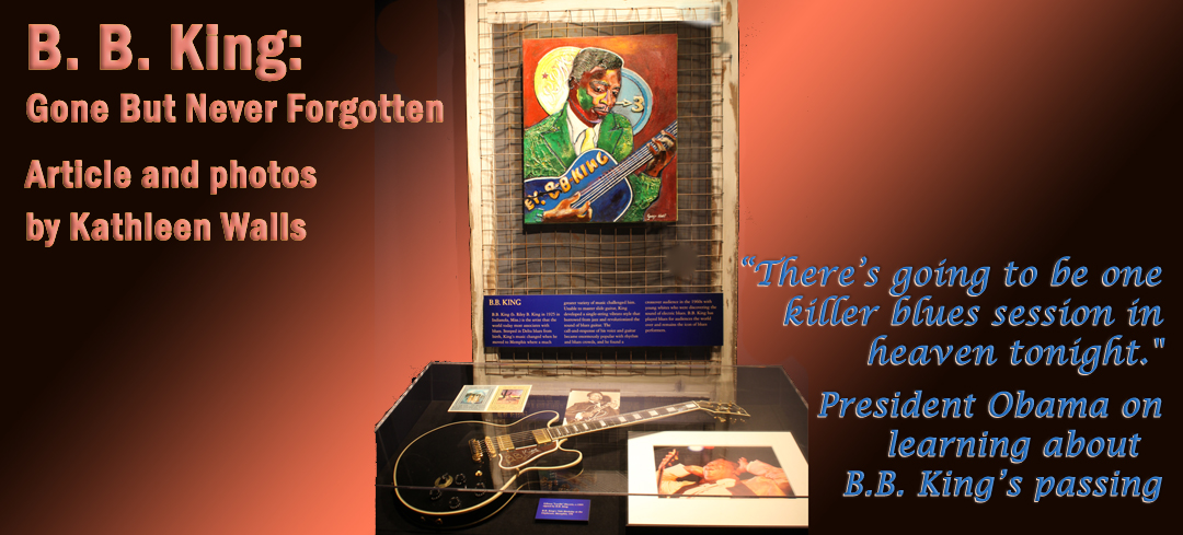 Title page of B. B. King wiht picture of him and guitar