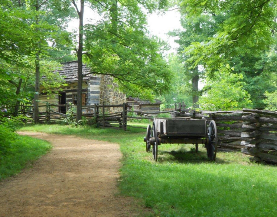 cabin at Lincoln Pioneer Village and Museum at Little Pigeon Creek in Spencer County 