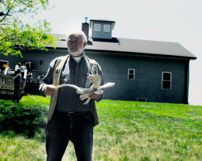 Dave Hutchinson at perfect 10 bison ranch in Nebraska's sandhill country