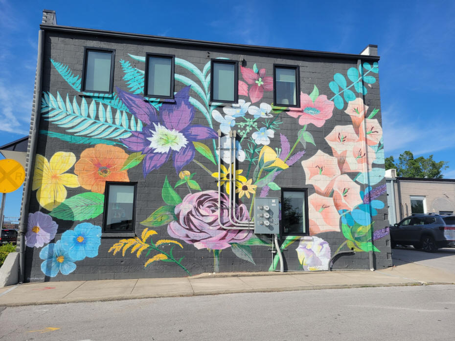 coming up roses mural
