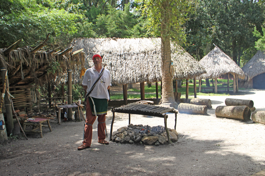  Timucuan reenactor at the Fountain of Youth in St. Augustine, FL