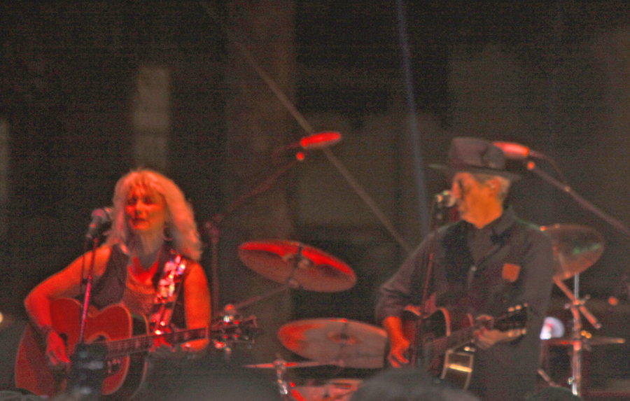 Emmylou Harris and Rodney Crowell on stage   in St. Augustine, FL