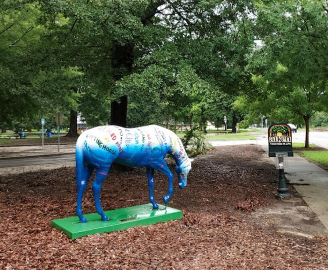 Horse sculpture in aiken
