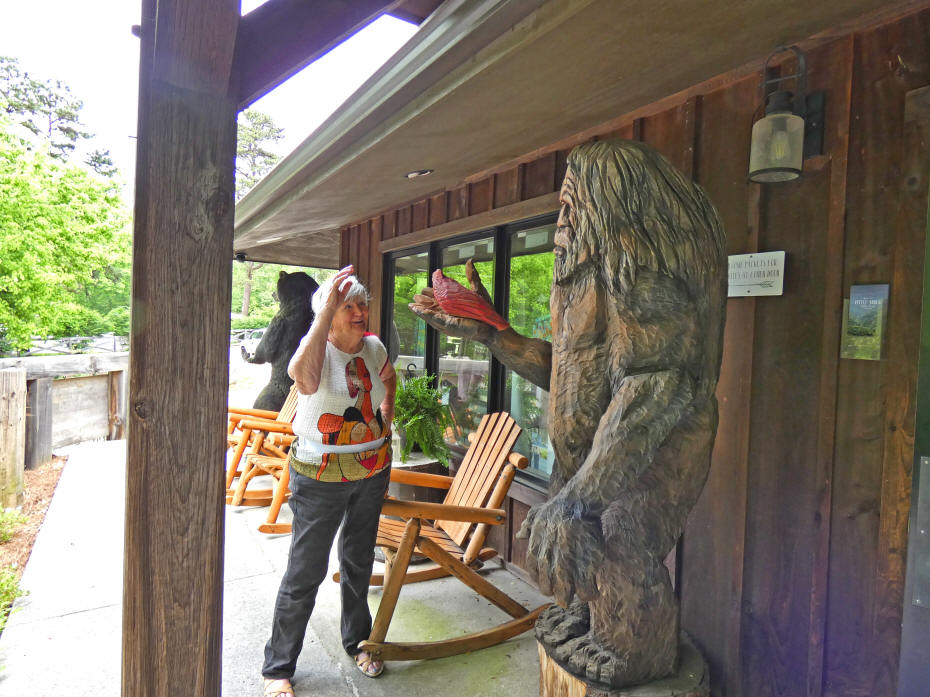 big foot statue at little arrow office