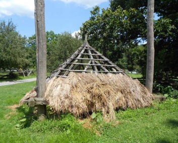 Hay rick  at Landis Valley Village and Farm Museum located near Lancaste