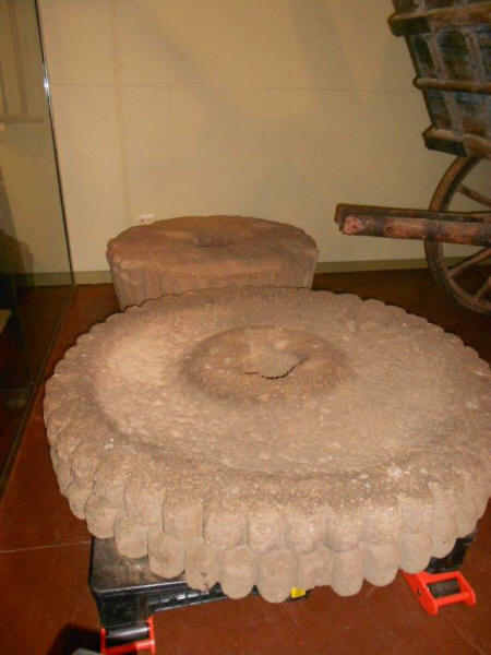 Tan bark millstone  at Landis Valley Village and Farm Museum located near Lancaste