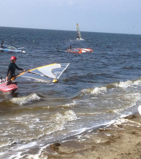 windsurfer at Haulover Beach North Carolina