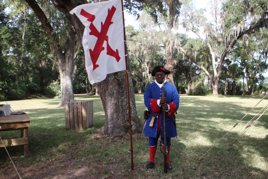 reenactor at fort mose