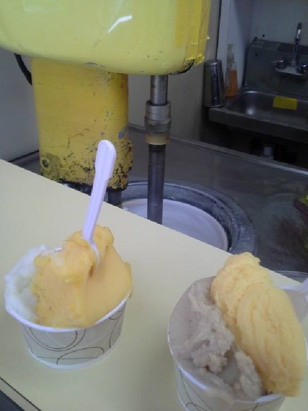 Mango and tamarind sorbet from Kings Dream in Puerto rico