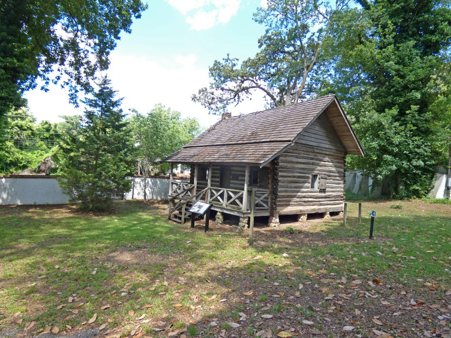 log cabin at musuem