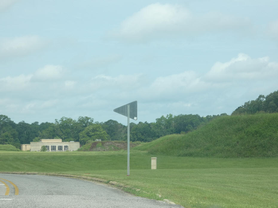 Visitors center set among the mounds