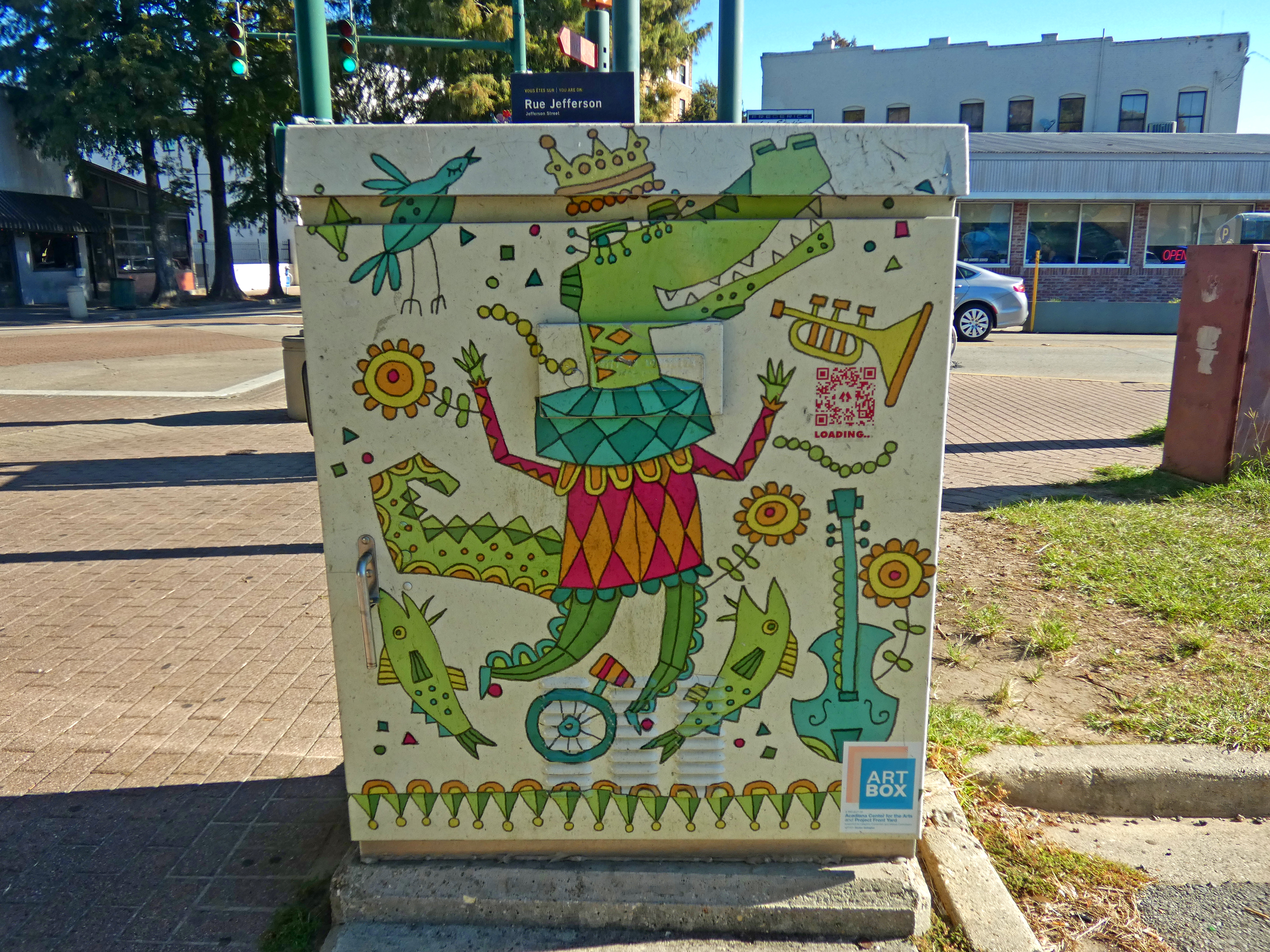 art box with mural