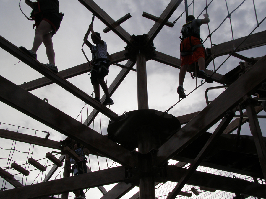 The ropes course on Norwegian Escape