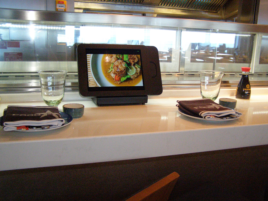 Ipad menues on Norwegian Escape