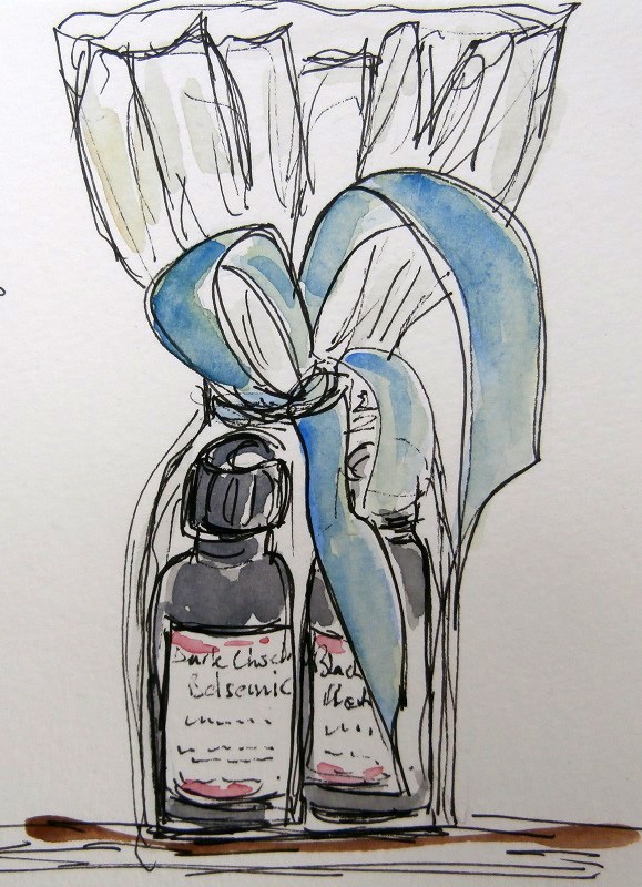  Sketch of samplers of Vinegars from The Tubby Olive
