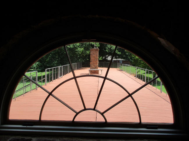 looking out  window at Poplar Forest 