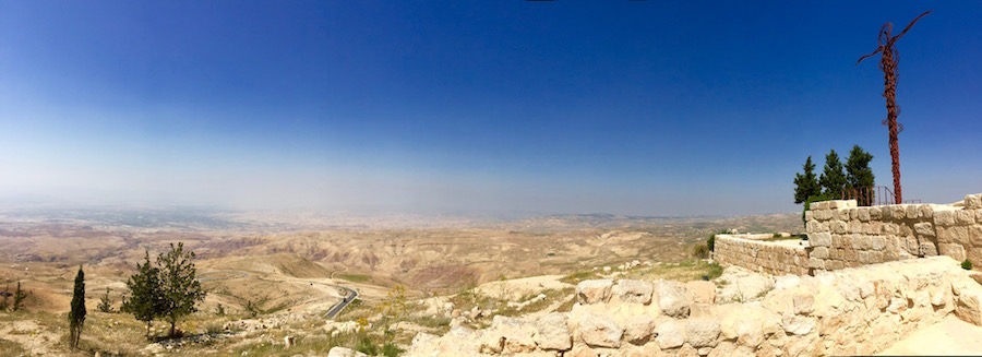 panaramic view looking over Promised Land form Mt. Nebo