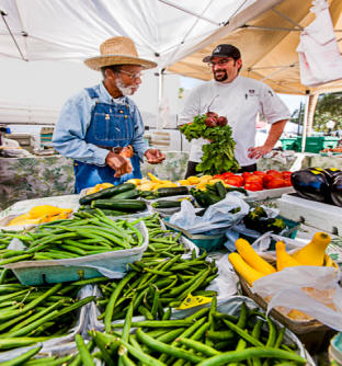 Chef Windus shops at farmers market in Winter Park