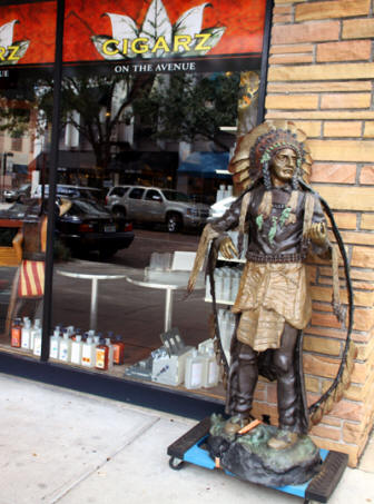 A cigar store Indian in Winter Park