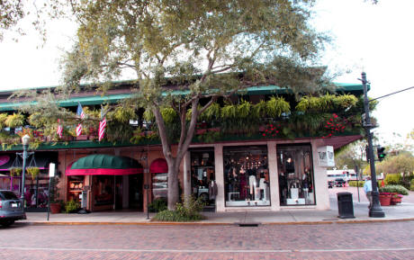 Shops in downtown Winter Park, Florida