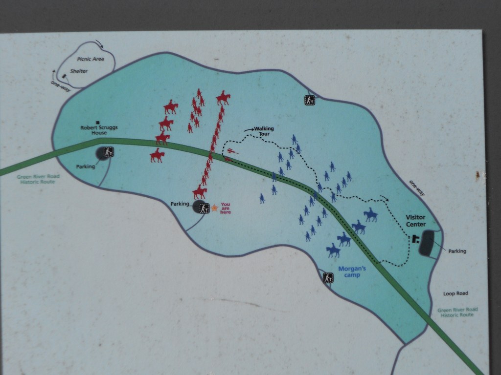Map of the Cowpens Battlefield, in South Carolina