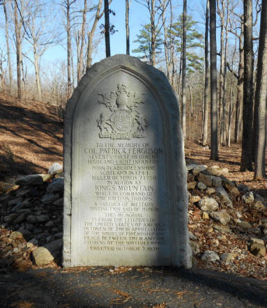  Grave of Col. Fergerson at the  American Revolution Kings Mountain Battlefield  in South Carolina 