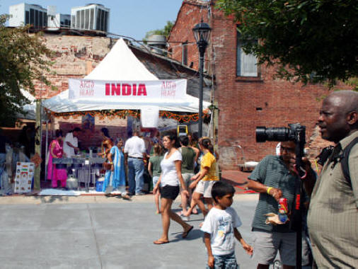 Indian food tent at Arts in the Heart of Augusta