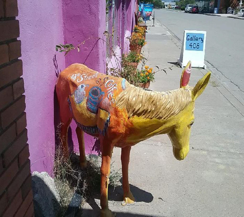 Sculpture of a burro