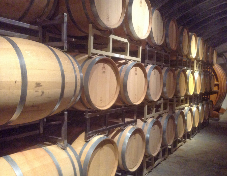 aging barrels at Oliver Winery, Bloomington Indiana