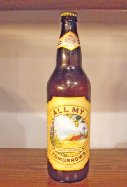 bottle of All my Tomorrows beer at Great Raft Brewery