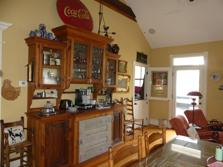 wine cabinet at Old McCaskill Farm