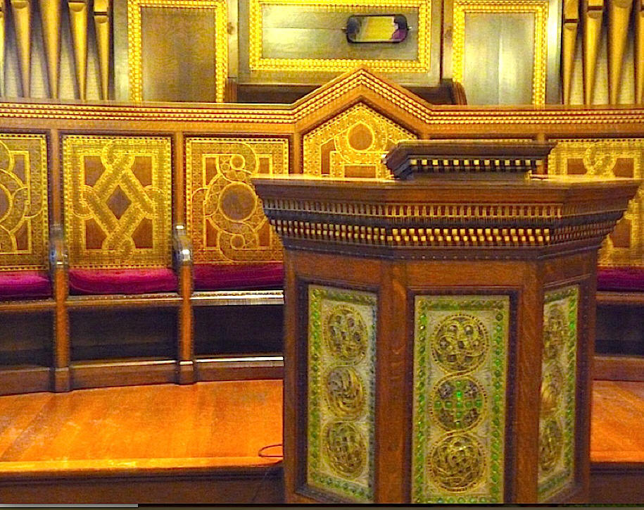 Pulpit at Richardsonian Romanesque Willard Memorial Chape