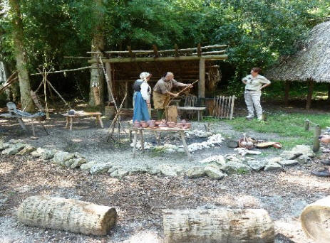 Docents at Fountain of yourth in St. Augustine, FL