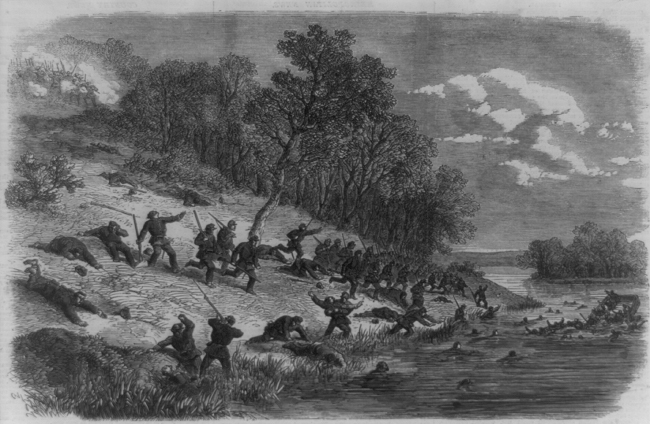 picture of federal troops retreating