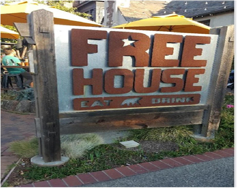 Free House Restaurant sign