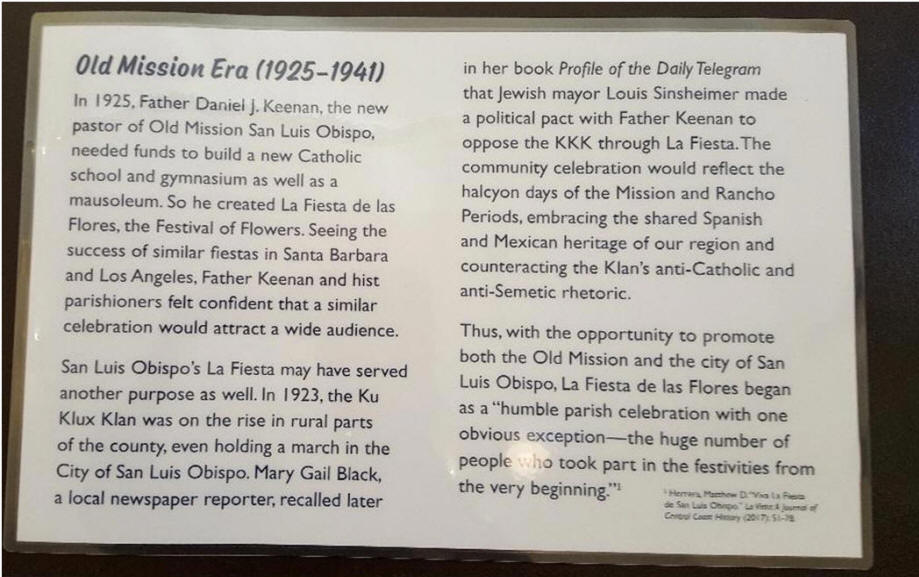 SLO History Plaque