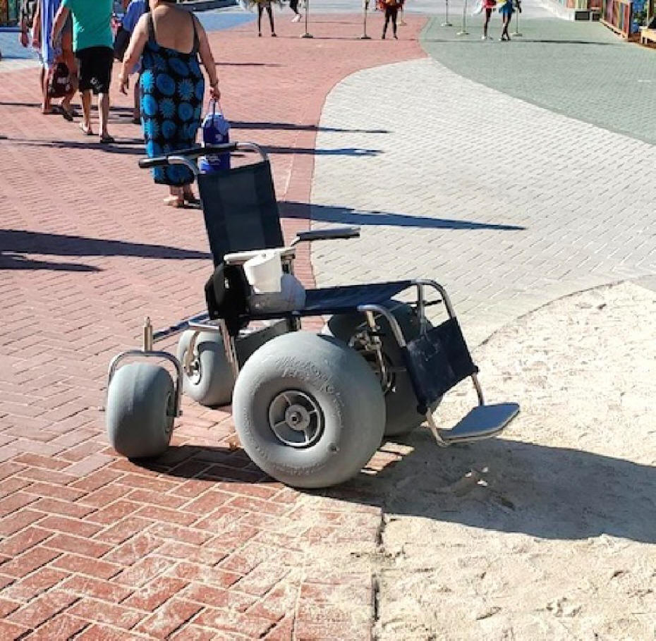 wheel chair for the beach with big tires